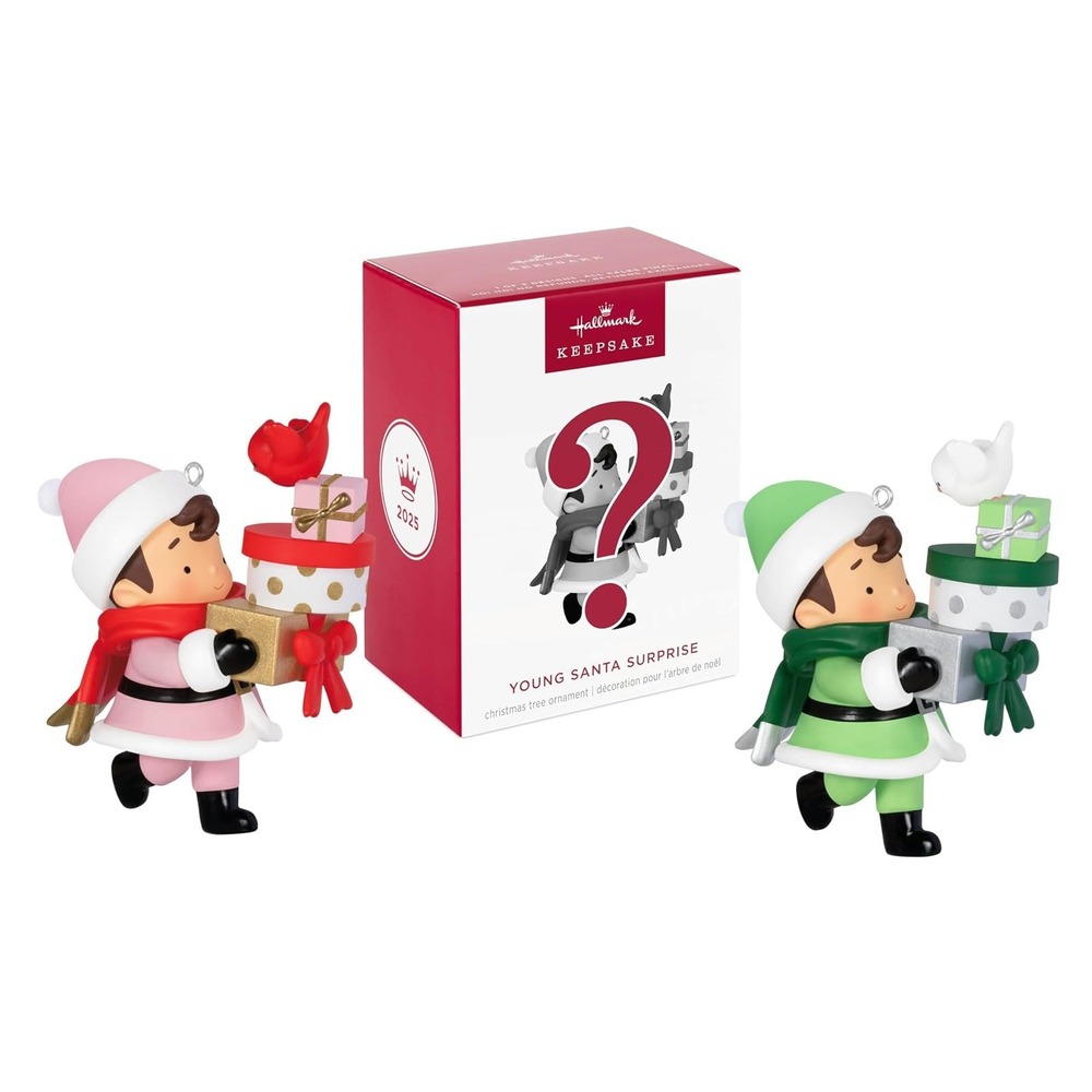Hallmark Keepsake 2025 Young Santa Surprise Mystery Christmas Ornament Box